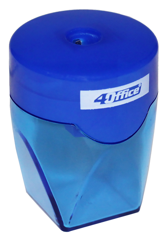 Підстругачка для олівців 4OFFICE (4-369-06), пластикова, з контейнером, синя